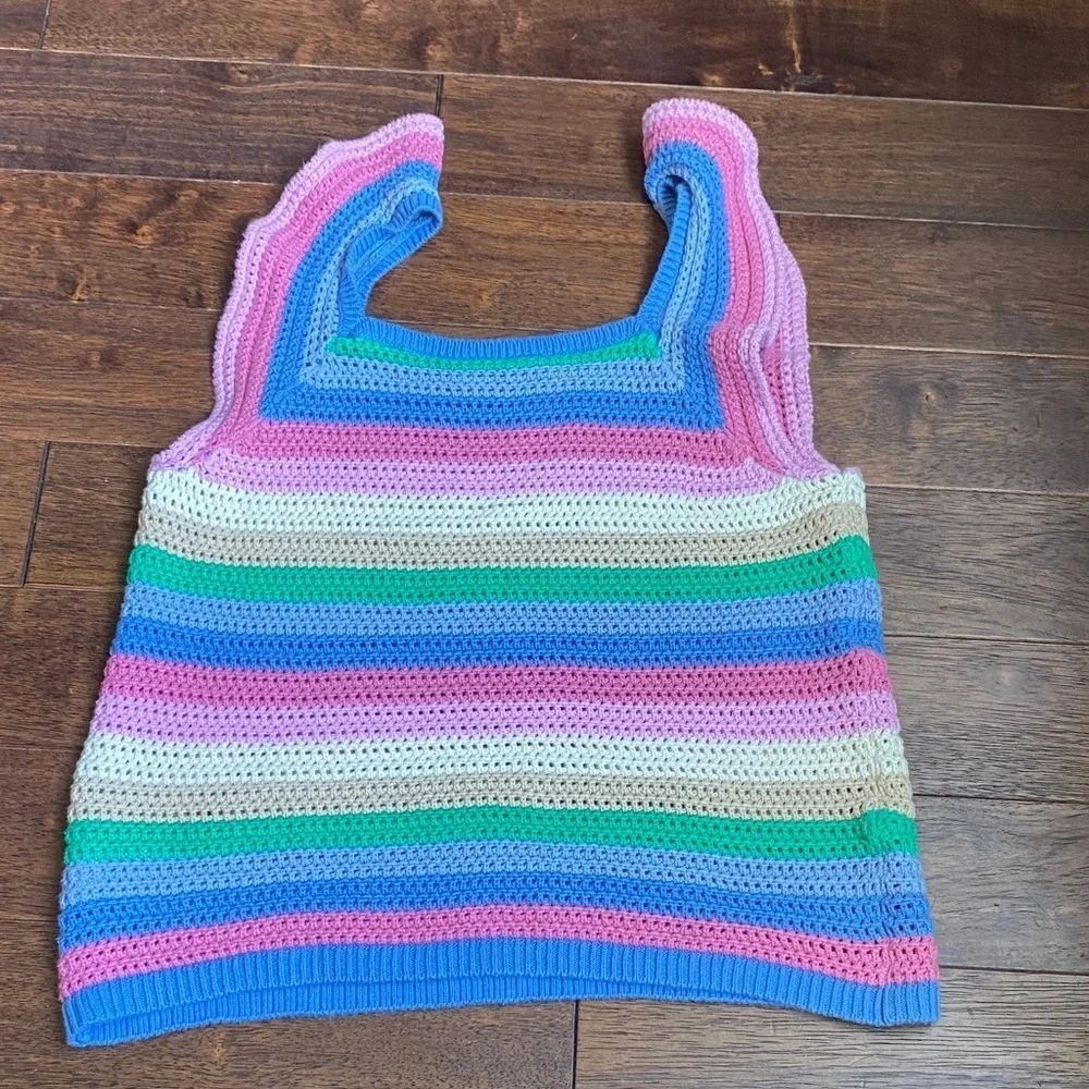 GAP Kids Colorful Crochet Tank Top